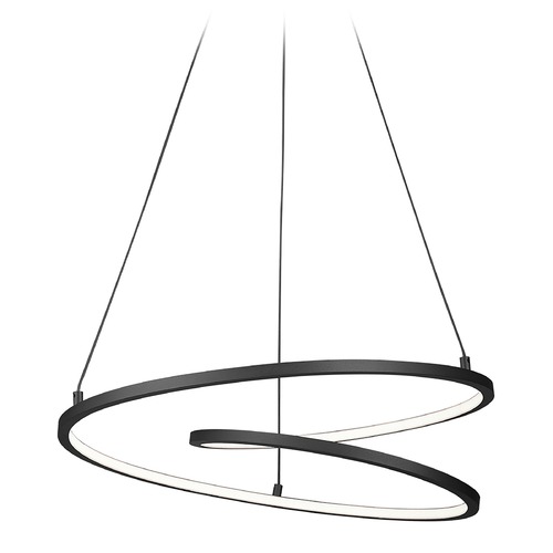 Twist Black LED Pendant by Kuzco Lighting