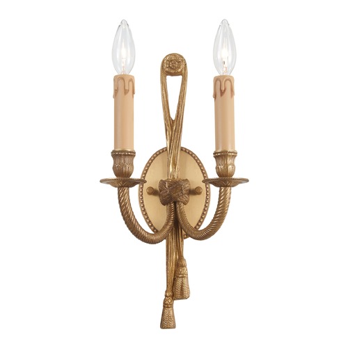 Metropolitan Antique Gold Sconce by Metropolitan Lighting