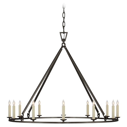 Visual Comfort Signature Collection Chapman & Myers Darlana Chandelier in Aged Iron by Visual Comfort Signature CHC5174AI
