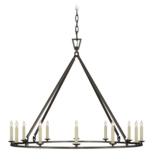 Chapman & Myers Darlana Chandelier in Aged Iron by Visual Comfort Signature