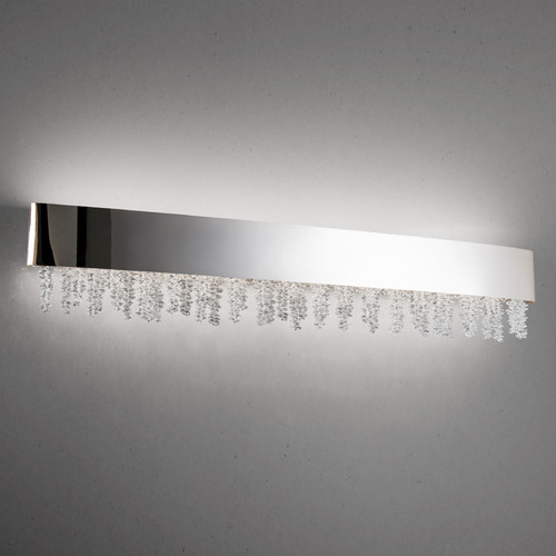Soleil Polish Nickel LED Bathroom Light by Schonbek Lighting