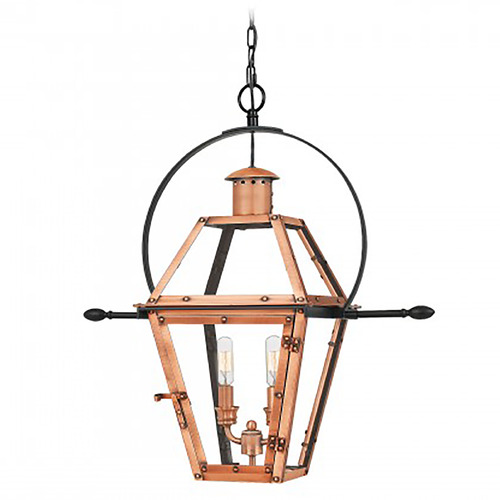 Quoizel Lighting Rue De Royal Indoor Hanging Light in Aged Copper by Quoizel Lighting RO2814AC
