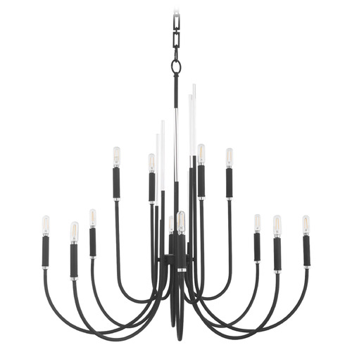 Quorum Lighting Summit Textured Black Chandelier by Quorum Lighting 6223-12-69