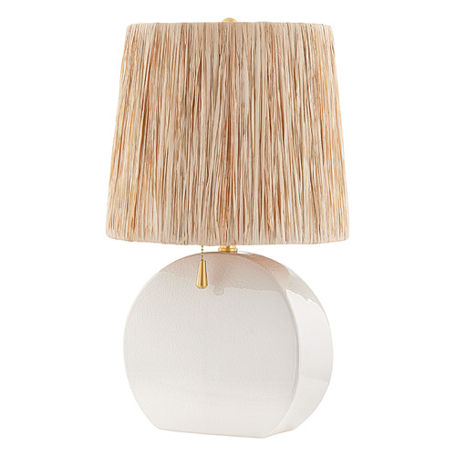 Mitzi by Hudson Valley Mitzi Cecelia Aged Brass Sconce Ceramic Backplate HL623201-AGB/CIC