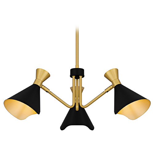 Quoizel Lighting Quoizel Lighting Arden Matte Black & Gold Chandelier ADN5026MBK