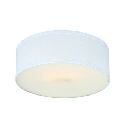 15-Inch White Linen Drum Shade for Milo Collection by Design Classics
