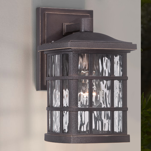 Stonington Palladian Bronze Outdoor Wall Light by Quoizel Lighting