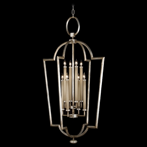 Fine Art Lamps Allegretto Silver Platinized Silver Leaf with Subtle Brown Highlights Pendant Light