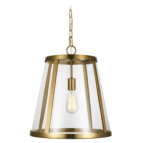 Harrow Burnished Brass Pendant by Visual Comfort Studio