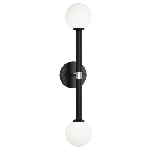 Stellar Black & Chrome Sconce by Matteo Lighting