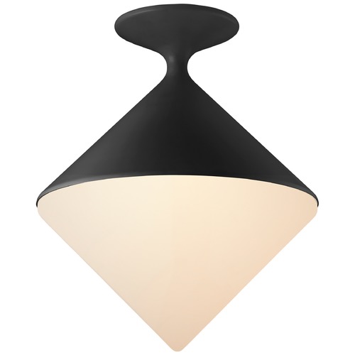 Visual Comfort Signature Collection Aerin Sarnen Small Flush Mount in Matte Black by Visual Comfort Signature ARN4355BLKWG