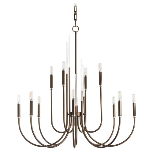 Summit Dark Brass Chandelier by Quorum Lighting