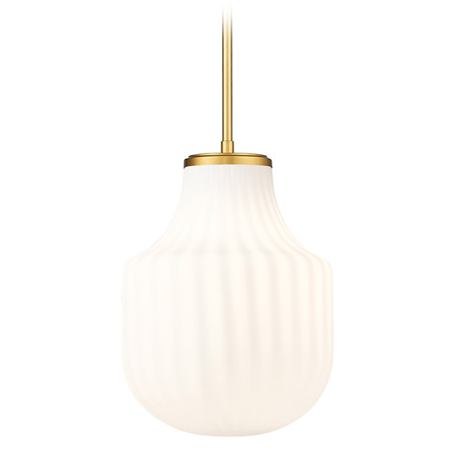 Z-Lite Newbury Modern Gold Mini-Pendant Light with Bowl / Dome Shade