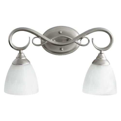 Powell Classic Nickel Bathroom Light by Quorum Lighting