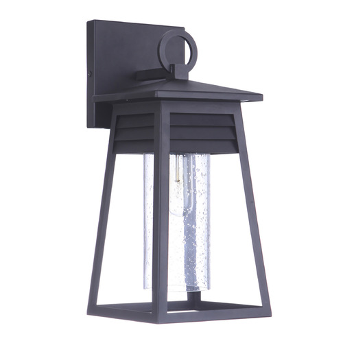 Becca Textured Black Outdoor Wall Light by Craftmade Lighting