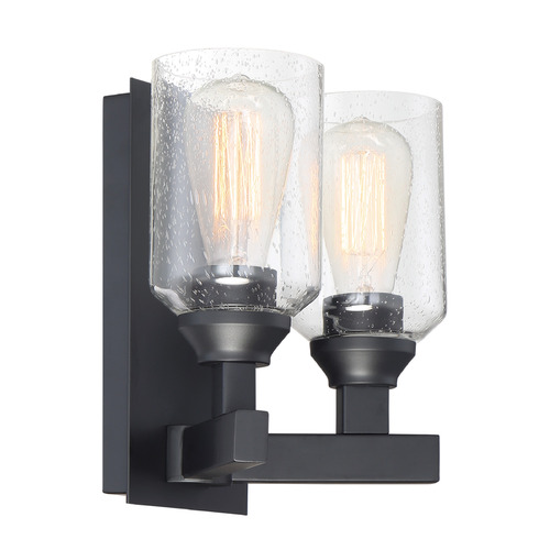 Chicago Flat Black Sconce by Craftmade Lighting