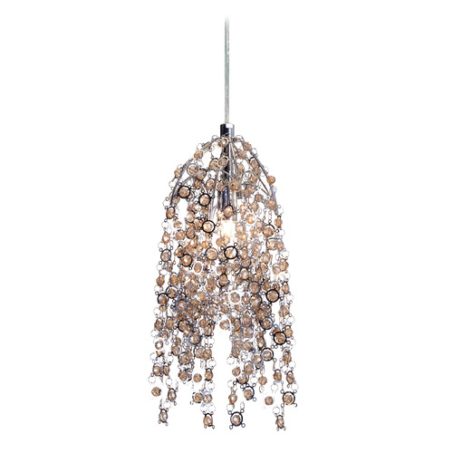 Danza 6-Inch Crystal Pendant in Chrome by Eurofase Lighting
