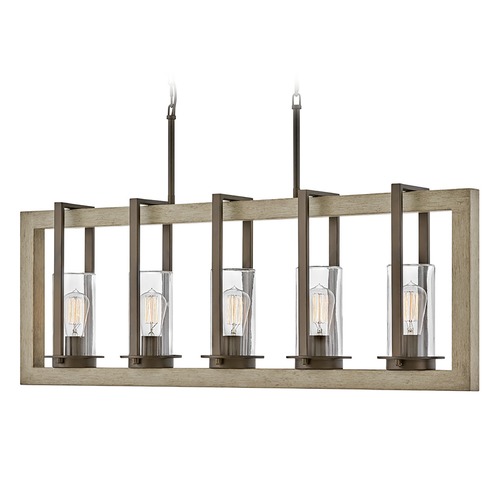 Riverwood 5-Light Linear Chandelier in Warm Bronze by Hinkley Lighting