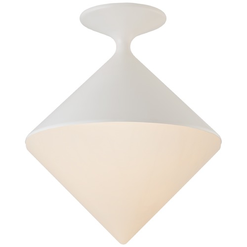 Visual Comfort Signature Collection Aerin Sarnen Small Flush Mount in Matte White by Visual Comfort Signature ARN4355WHTWG