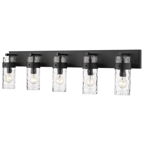 Z-Lite Fontaine Matte Black Bathroom Light by Z-Lite 3035-5V-MB