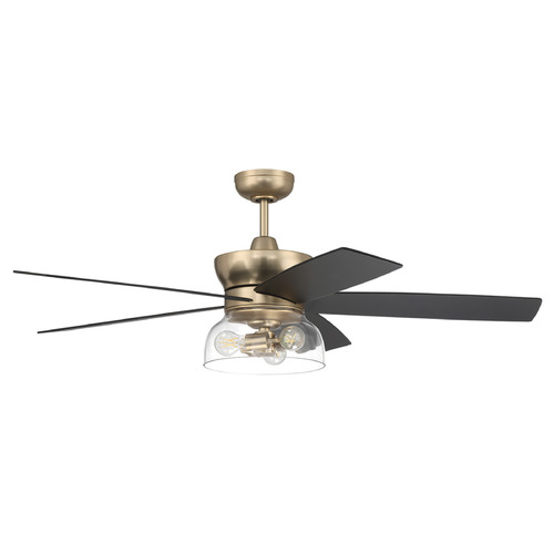 Gibson Satin Brass LED Ceiling Fan by Craftmade Lighting