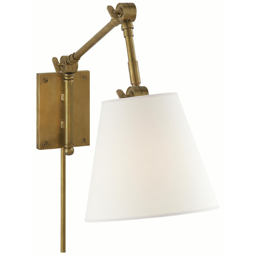 Visual Comfort Signature Collection Visual Comfort Signature Collection Suzanne Kasler Graves Hand-Rubbed Antique Brass Swing Arm Lamp SK2115HAB-L