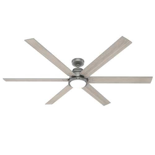 Hunter Fan Company Gravity Matte Silver LED Ceiling Fan with Light