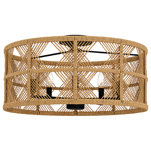 Quoizel Lighting Axford Matte Black Semi-Flushmount Light