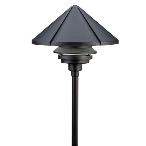 Kichler Lighting Large 1-Tier 120V Path Light in Textured Black by Kichler Lighting 15211BKT