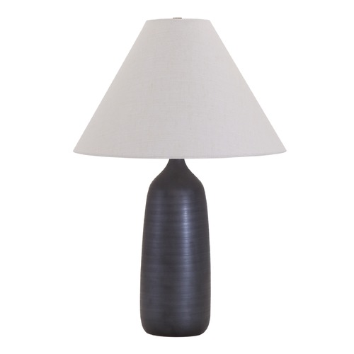 Scatchard Stoneware Black Matte Table Lamp by House of Troy Lighting