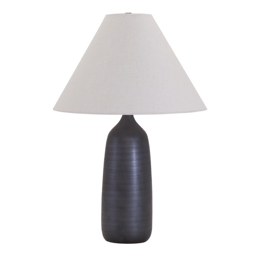 House of Troy Lighting Scatchard Stoneware Black Matte Table Lamp by House of Troy Lighting GS100-BM