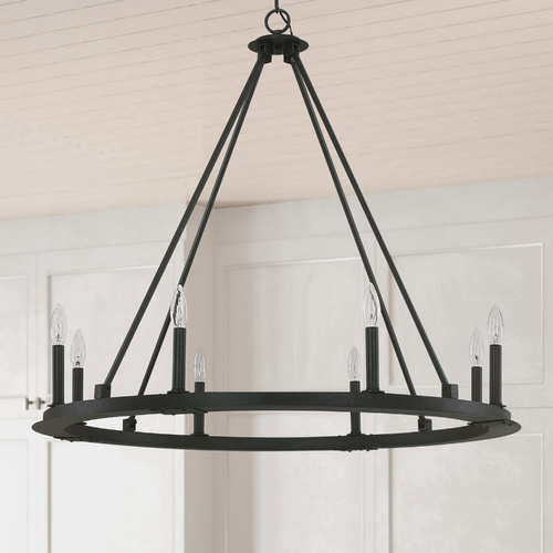 Pearson 36-Inch Chandelier in Black Iron by Capital Lighting