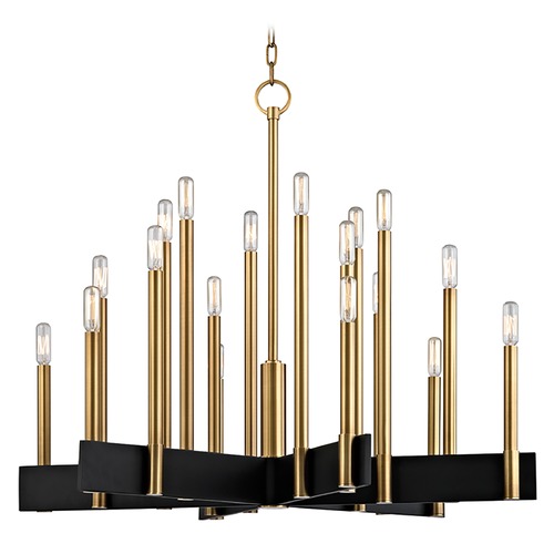Abrams Brass 18-Light Chandelier by Hudson Valley Lighting