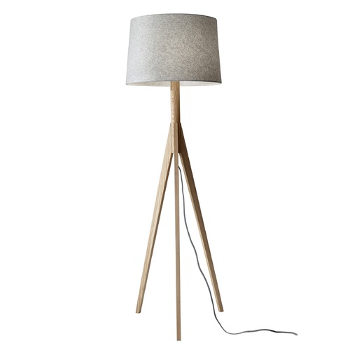Adesso Home Lighting Mid-Century Modern Floor Lamp Natural Ash Wood Eden by Adesso Home 3208-12