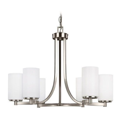 Hettinger Brushed Nickel Chandelier by Generation Lighting