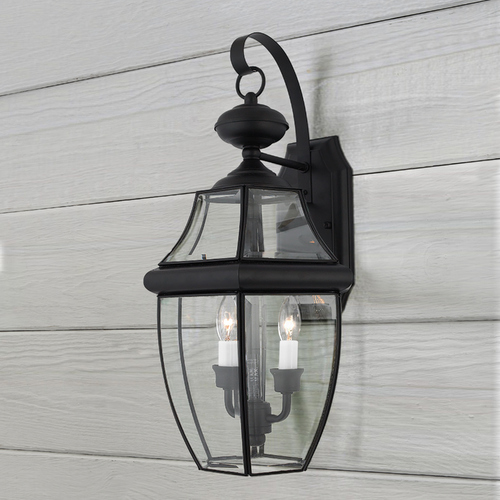 Newbury Outdoor Wall Light in Mystic Black by Quoizel Lighting