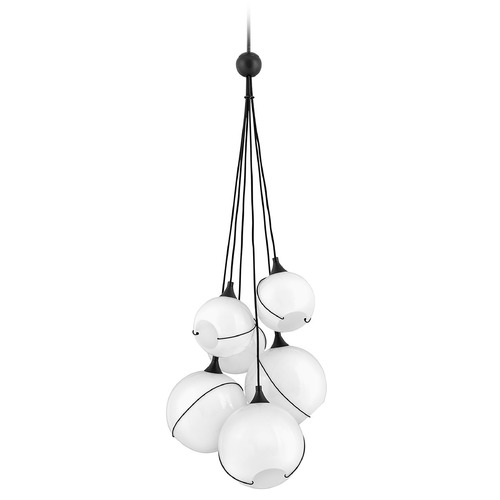 Hinkley Skye 6-Light Pendant in Black by Hinkley Lighting 30306BLK-WH