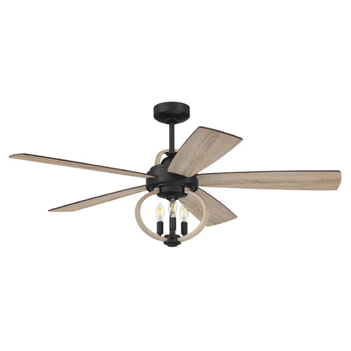 Reese Flat Black LED Ceiling Fan by Craftmade Lighting