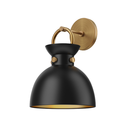 Alora Lighting Waldo Aged Gold & Matte Black Sconce