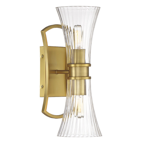 Bennington 15-Inch Wall Sconce in Warm Brass by Savoy House