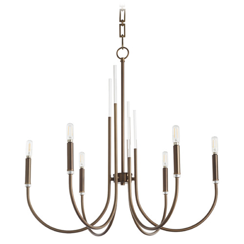 Summit Dark Brass Chandelier by Quorum Lighting