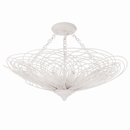 Crystorama Lighting Crystorama Lighting Doral Matte White Semi-Flushmount Light DOR-B7706-MT_CEILING