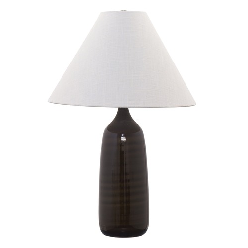 House of Troy Lighting House of Troy Scatchard Brown Gloss Table Lamp with Conical Shade GS100-BR