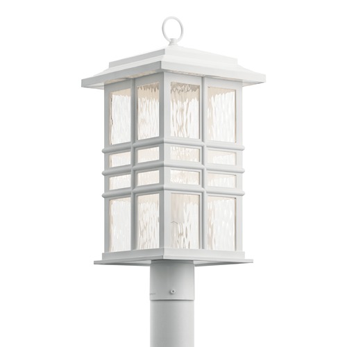Beacon Square 20.50-Inch Textured White Post Light by Kichler Lighting