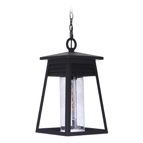 Becca Textured Black Outdoor Hanging Light by Craftmade Lighting
