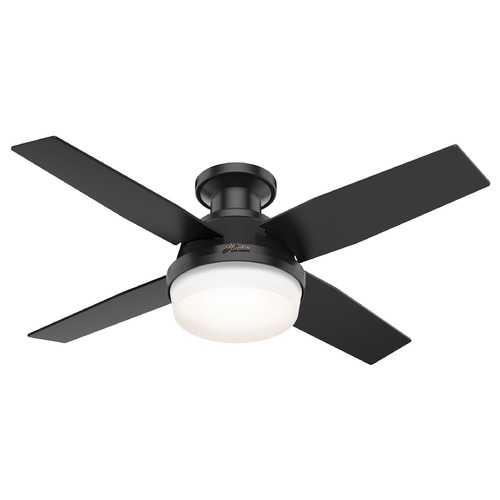 44-Inch Dempsey Fan in Matte Black by Hunter Fan Company