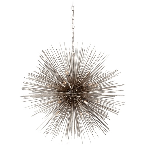 Visual Comfort Signature Collection Kelly Wearstler Strada Chandelier in Silver Leaf by Visual Comfort Signature KW5072BSL