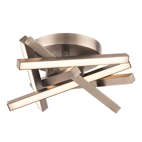 Parallax 16-Inch 2700K LED Flush Mount in Nickel by WAC Lighting