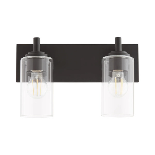 Quorum Lighting Fallstaff 2-Light Vanity Light in Matte Black by Quorum Lighting 5200-2-59