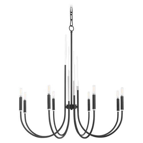Summit Textured Black Chandelier by Quorum Lighting